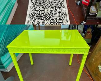 Chinese Chippendale Tea Table And Runner Rug