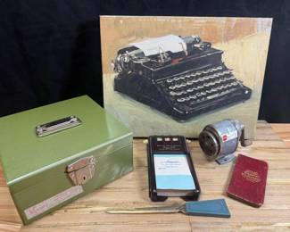 Vintage Office Items Painting of A Typewriter
