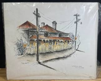 Kathy Smith Waverly Street Lithograph 