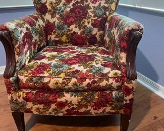 Floral Chair 28.5” across x 34.5” tall