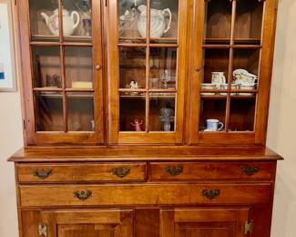 China Cabinet.  54” across x 74 1/4” tall