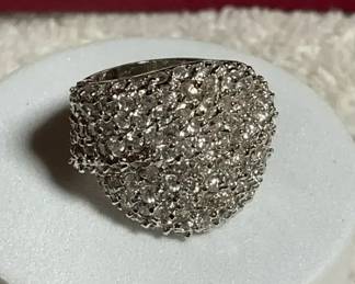 Sterling Cluster Ring