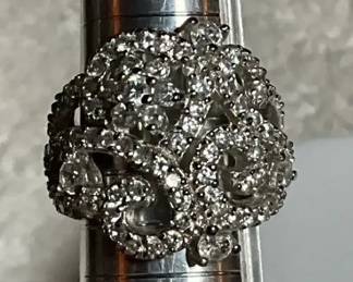 Sterling Cluster Ring.