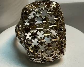Italian Sterling Stars Ring