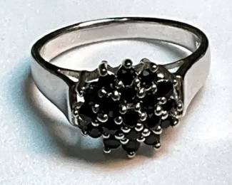 Sterling Blue Spinel Ring Stamped CI