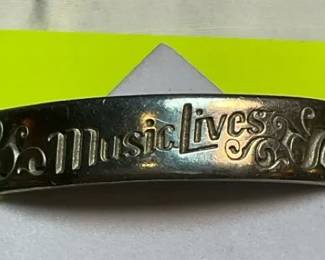 Paul McCartney and Fidelity Investments Music Lives pewter cuff bracelet