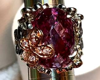 Butterfly Embellished statement ring 