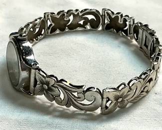 HUN Stamped Sterling Watch Band Viola Watch