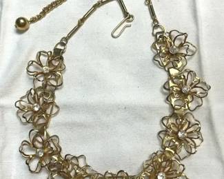 Vintage Floral Link Necklace