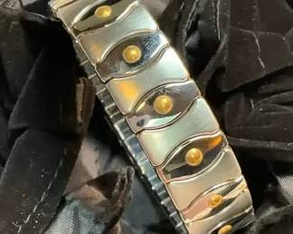 Milor Italy Stainless Steel 18K Expansion Bracelet 