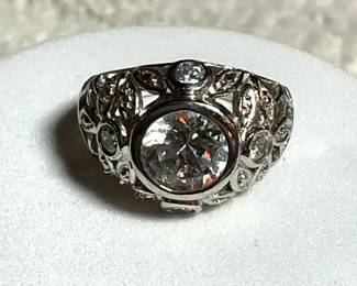 Silver Solitaire Ring