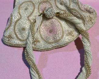 Beaded Hand Bag MultiStrand Necklace 