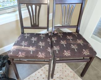 Qty 4 folding chairs
