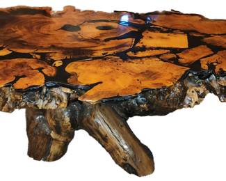 Teak root table
