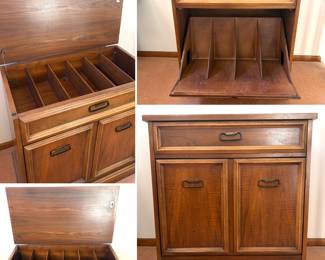 Vintage Lane record storage cabinet