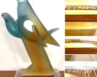 Daum J.J. Martel glass sculpture