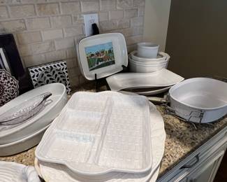 Serving pieces - lots of basic white!