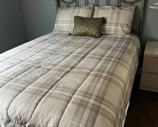 Queen bed + Vintage Victorian Metal Headboard