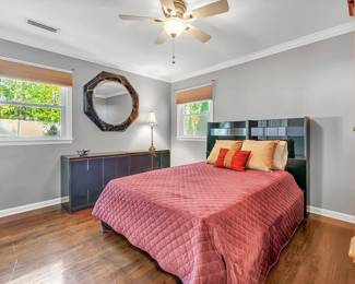 Black Glass Bedroom set - Queen size