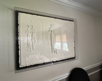 Fisher signed and numbered art work "Elegant Evening" in acrylic case