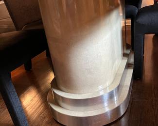 Base to dining room table - yes, that is chrome trim!