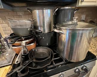 Pots and Pans - Jim Beam cast iron in front