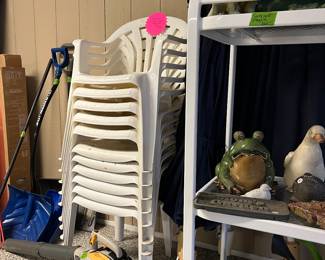 Resin stacking chairs