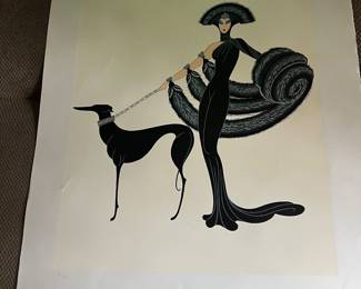 "Symphony in Black" - signed serigraph (Erte)