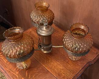 Vintage amber swag lights