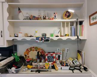 Various kitchen knick knacks cookbooks