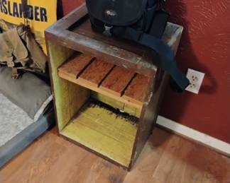 Rustic floor album holder