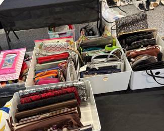 Lots of Designer clutches, handbags/ wallets