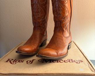 Rios of Mercedes Vintage Cowboy Boots in Peanut Brittle