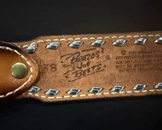 Vintage Brazos Joe Leather tooled belts