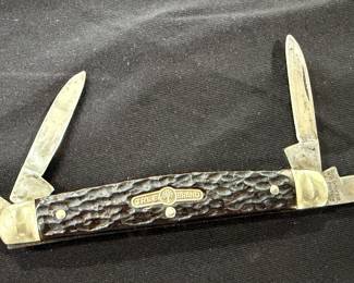 Vintage Boker USA 8585 Tree Brand 3 Blade Folding Pocket KNIFE