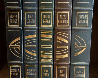 Easton Press The Day After Doomsday 5 Vols Earth Abides I am Legend, Lucifer's Hammer, The Beach, Alas Babylon