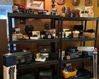 Large collection of vintage cameras