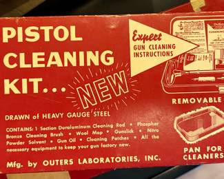 VINTAGE Outers Pistol Cleaning Kit Caliber With Case & Original  Box