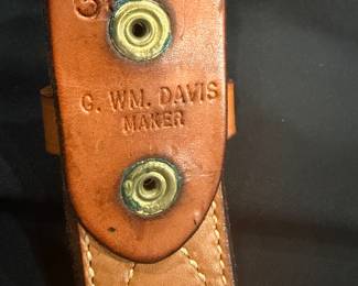 Vintage Leather Hand Tooled G. WM. Davis Western Belt size 36