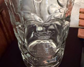 Embossed Brauhaus Rothenburg Beer Glass