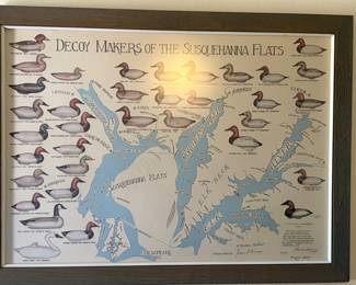 Decoy Makers of Susquehanna Flats Framed and signed Madison Mitchell Paul Shertz