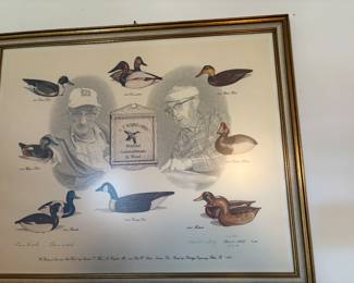 Lem Ward & Paul Shertz signed Duck Decoy Print