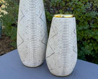 Faux Snake Skin vases 