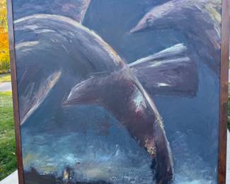 Very Large Oil on Canvas “Flight of Freedom 