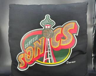Vintage Seattle Sonics 1994 Throw Pillow