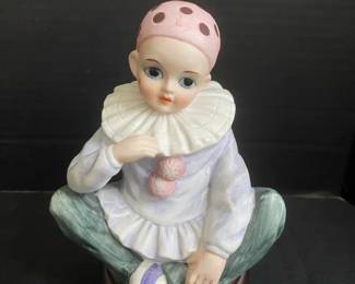 Vintage Musical Ceramic Clown By Mann Japan