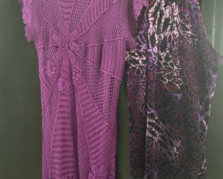 Kroshetta Purple Full Length Dress Style  Co Sleeveless Top Size M