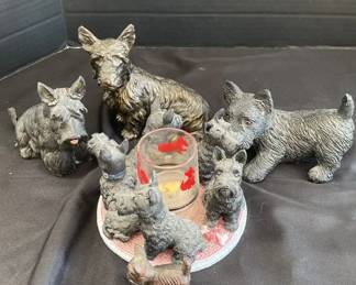 Scottish Terrier Figurines Votive Holder
