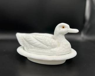 Westmoreland Milk Glass Covered Dish