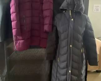 Ellen Tracy L Flexsi XL Long Hooded Puffer Coats